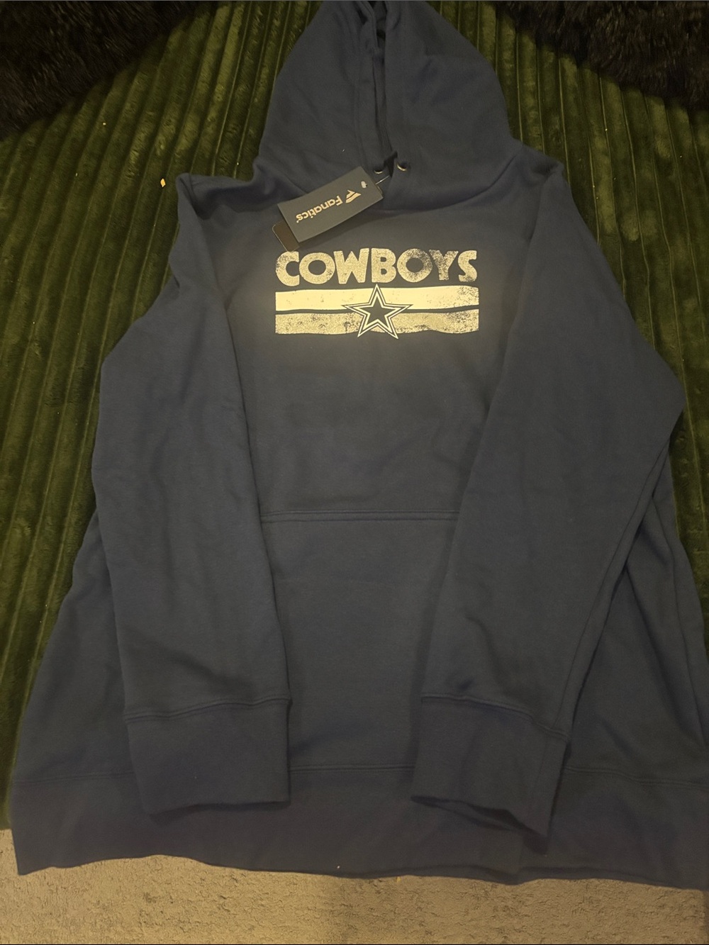 Women’s Fanatics Navy Cowboys Graphic Crewneck Hoodie